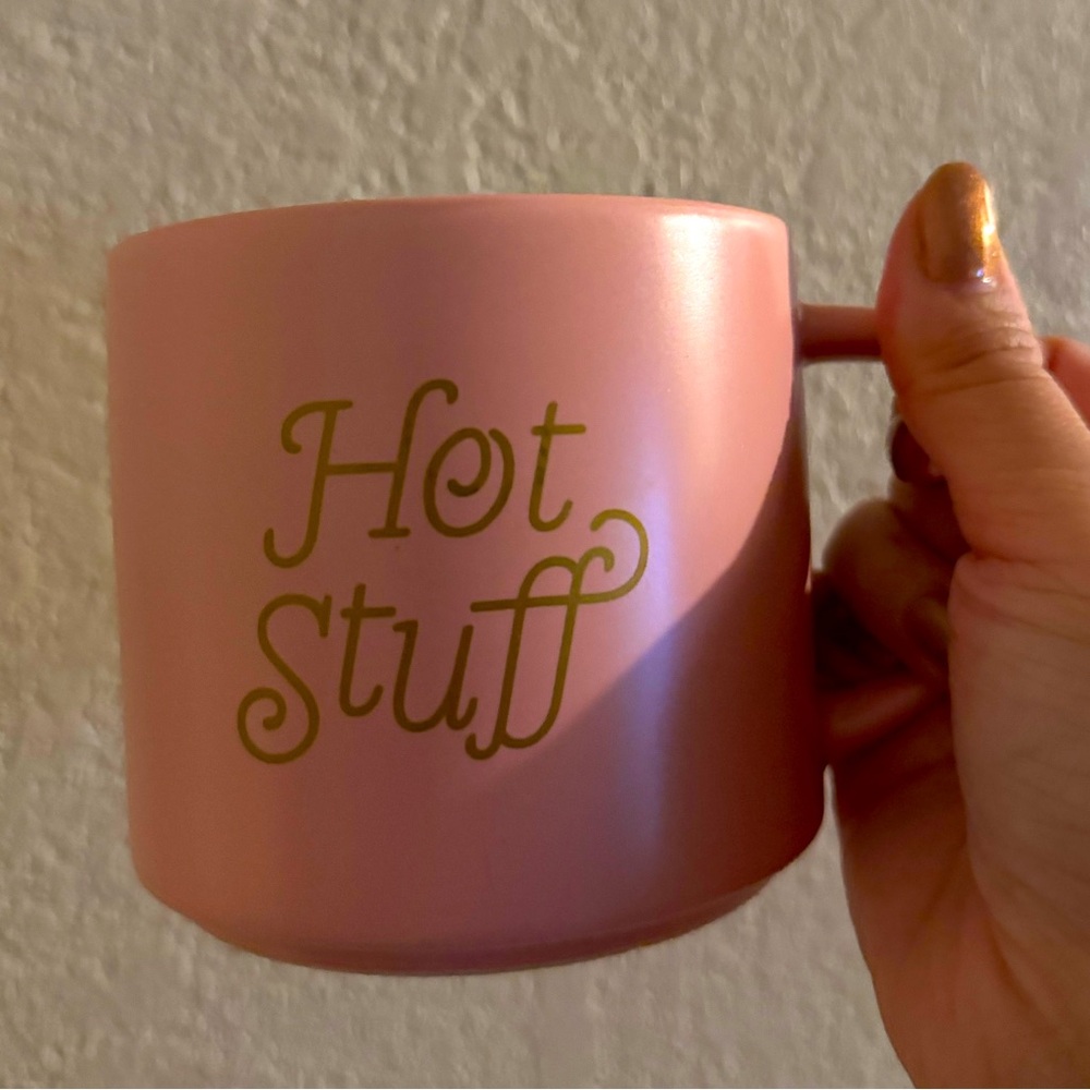 “hot stuff” pink mug